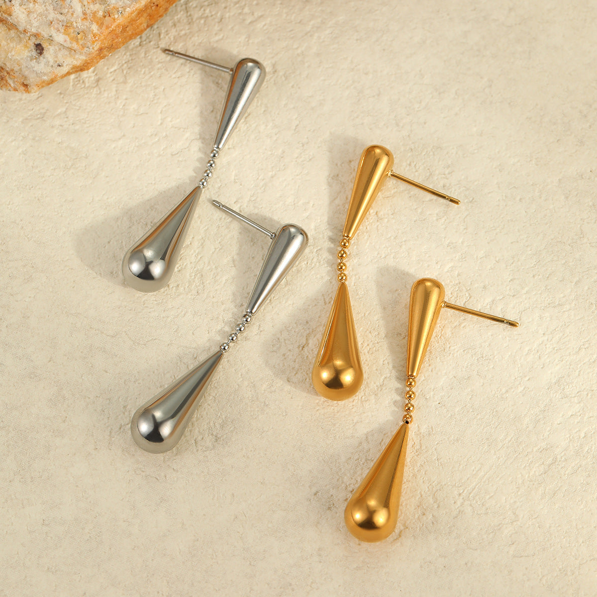 Wholesale  Minimalist Cold Wind Drops Geometric Niche Design Sense Earrings