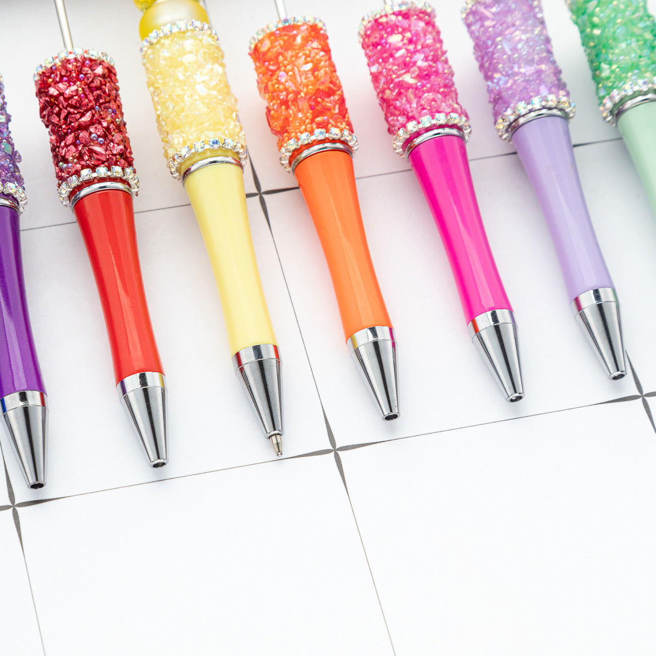 Wholesale Beadable Pens Rhinestones Crushed Stone DIY Pen Office Supplies Gift ACC-PN-CY007