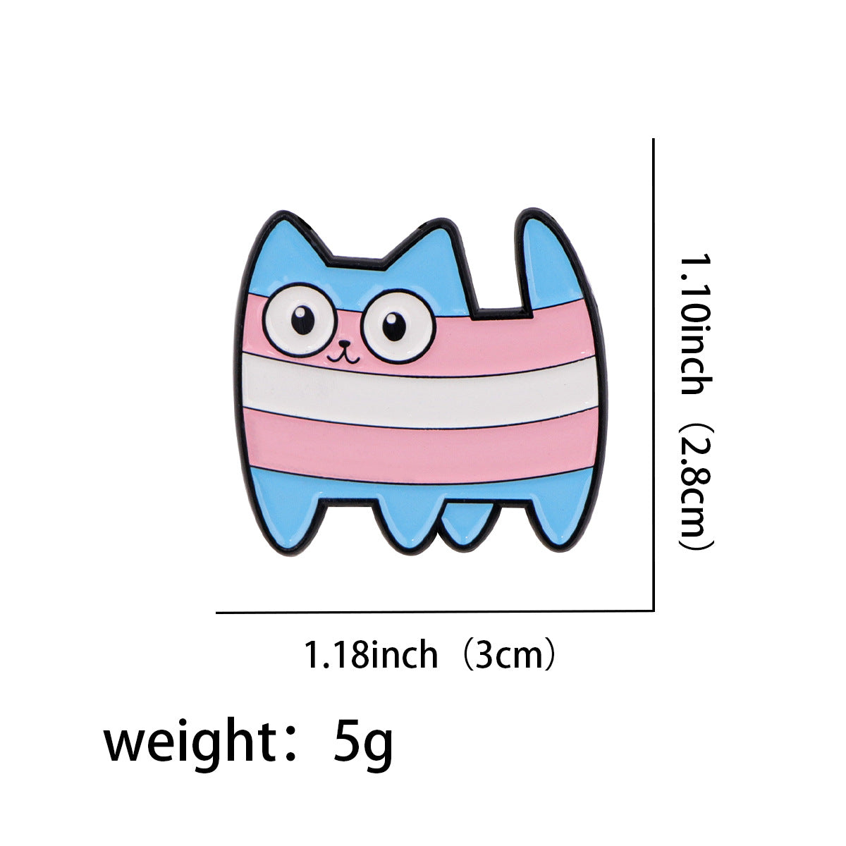 Wholesale Rainbow Cat Animal Brooch