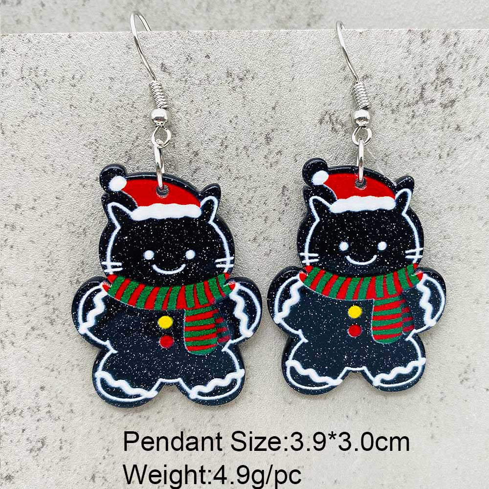 Wholesale Acrylic Christmas Snowflake Santa Earrings ACC-ES-ChenY089