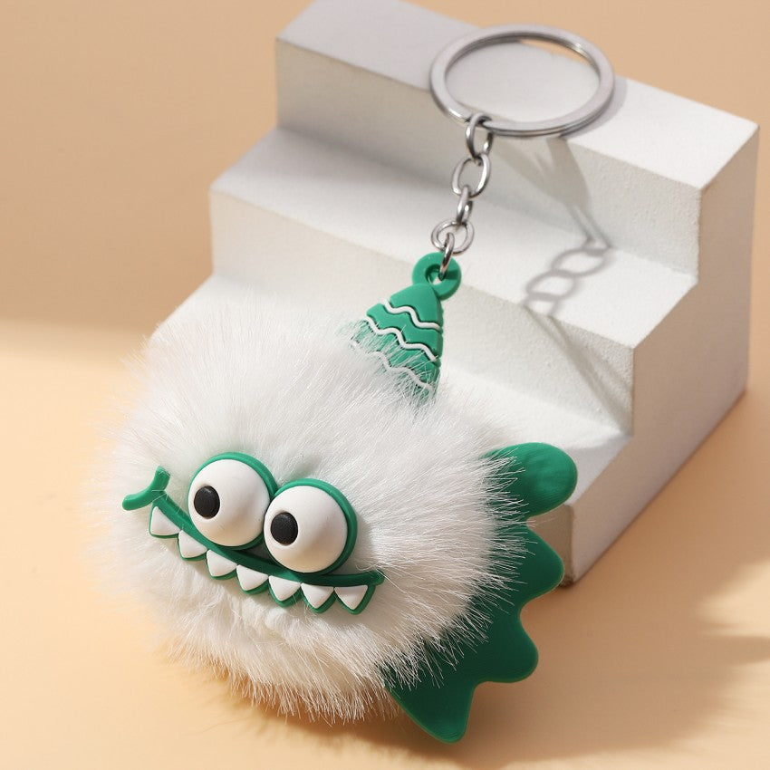 Wholesale Plush Monster Cute Fur Ball Keychains Pom Pom ACC-KC-RongR054