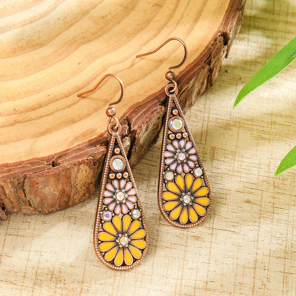 Wholesale  Bohemian Drop Earrings Earrings with Diamond Vintage