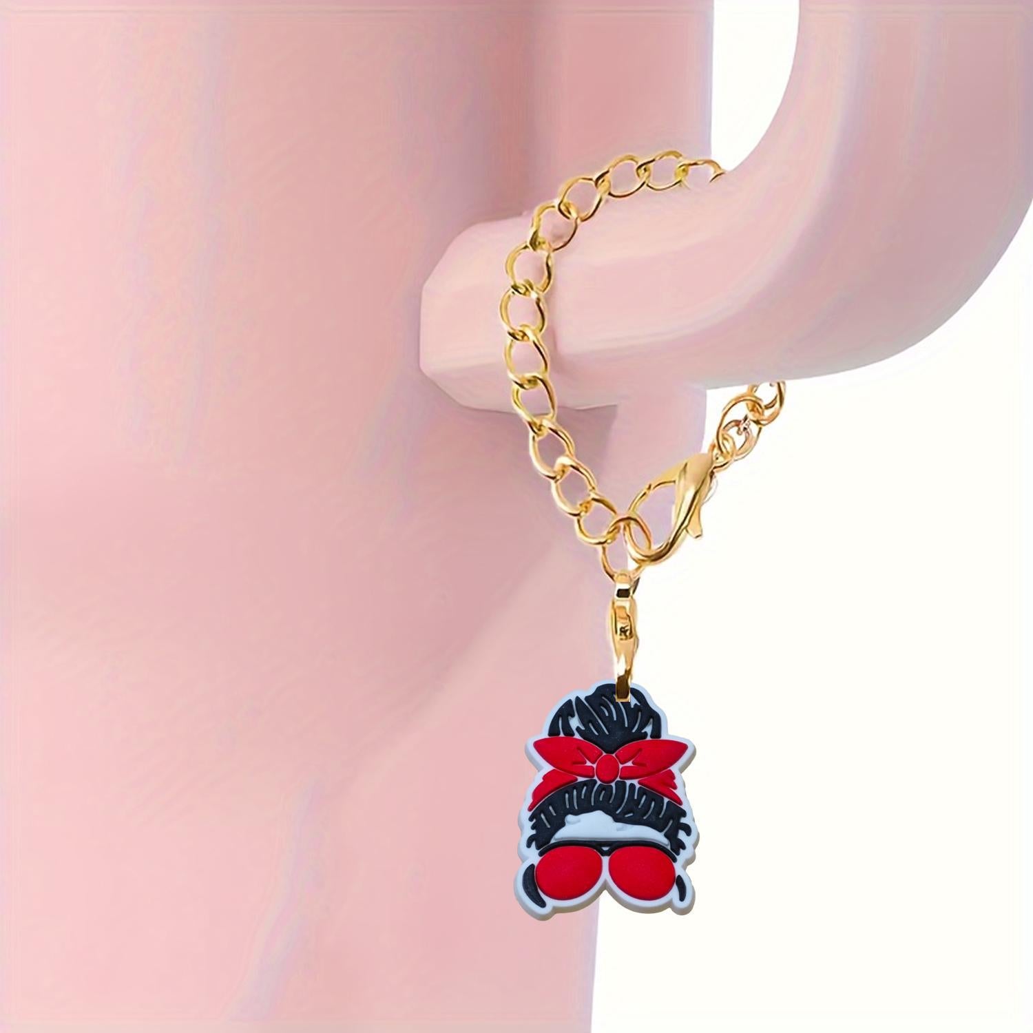 Wholesale MoM Cartoon Soft Rubber Hanging Chain Cup Accessories Chain Mother's Day ACC-CA-XieJi009