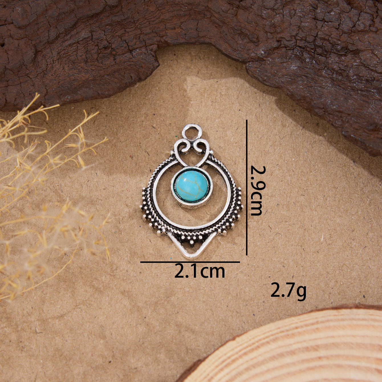 Wholesale Vintage Bohemian Turquoise Inlaid Jewelry DIY Accessories