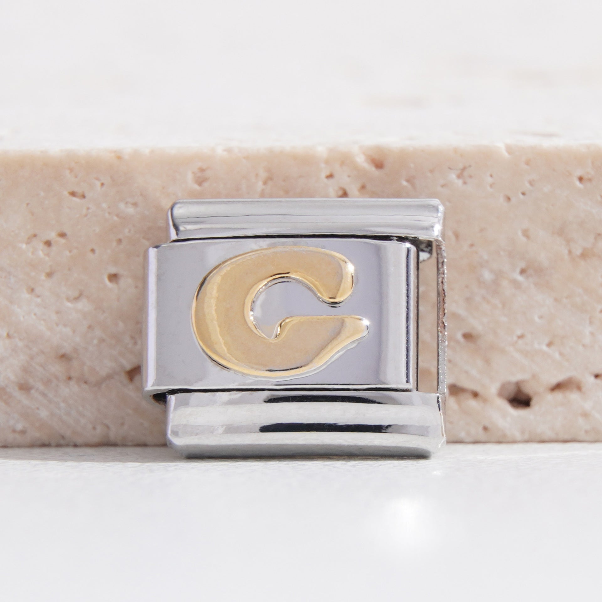 Wholesale Italian Charm Bracelet 9mm DIY Splicing Black Letter Stainless Steel Composable Bracelet