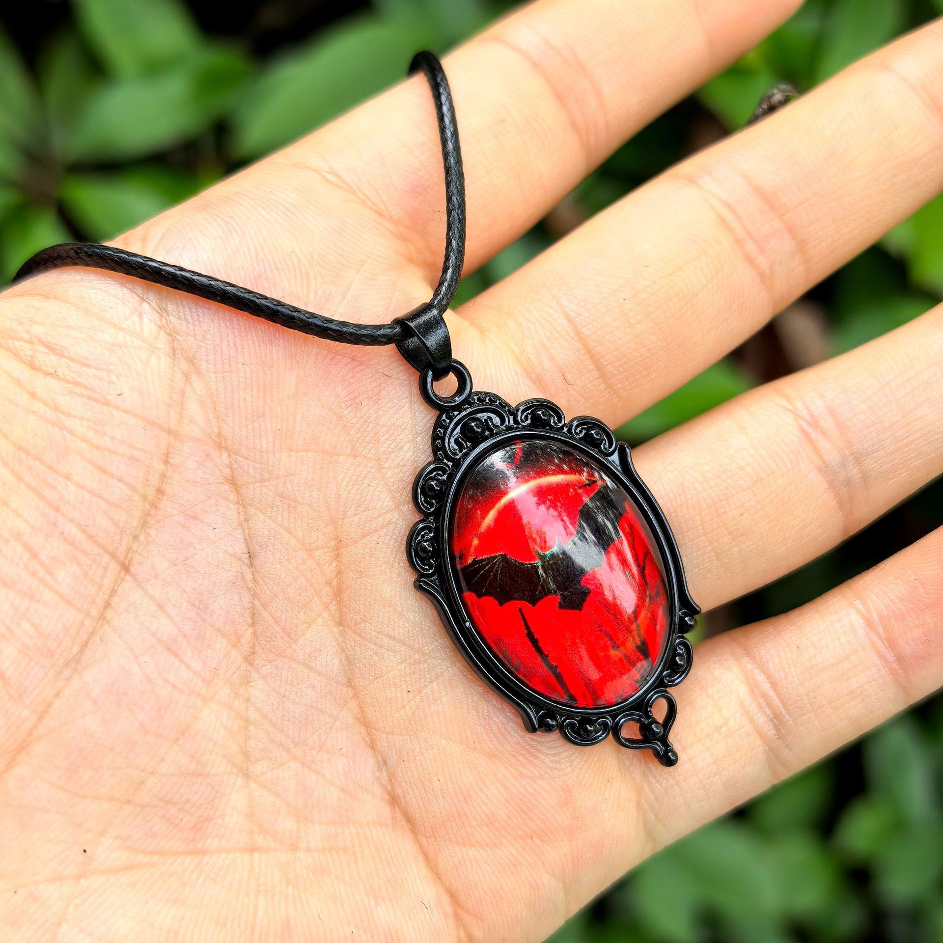 Wholesale  Halloween Dark Series Pu Leather Necklace