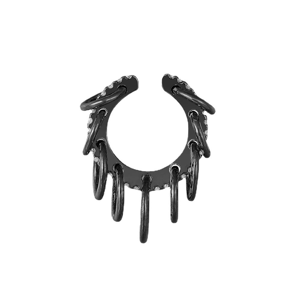 Wholesale Geometric metal multi-hoop mini earrings