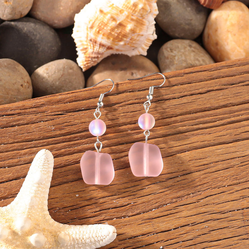 Wholesale Ocean Style Glitter  Glass Earrings