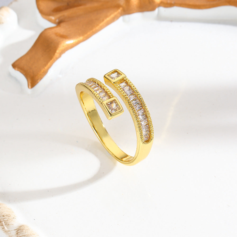 Wholesale 18K Cubic Zirconia Adjustable Ring