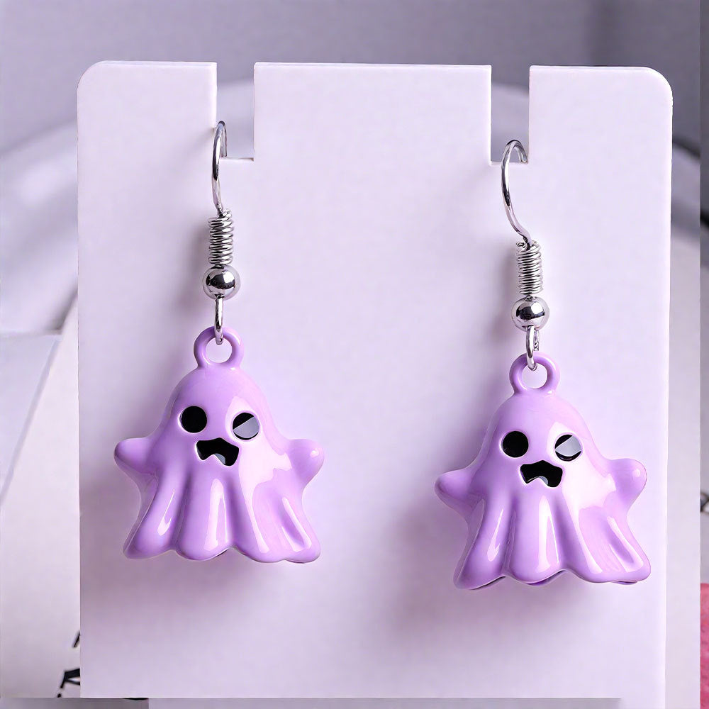 Wholesale  Gothic Ghost Three-Dimensional Alloy Pendant Earrings