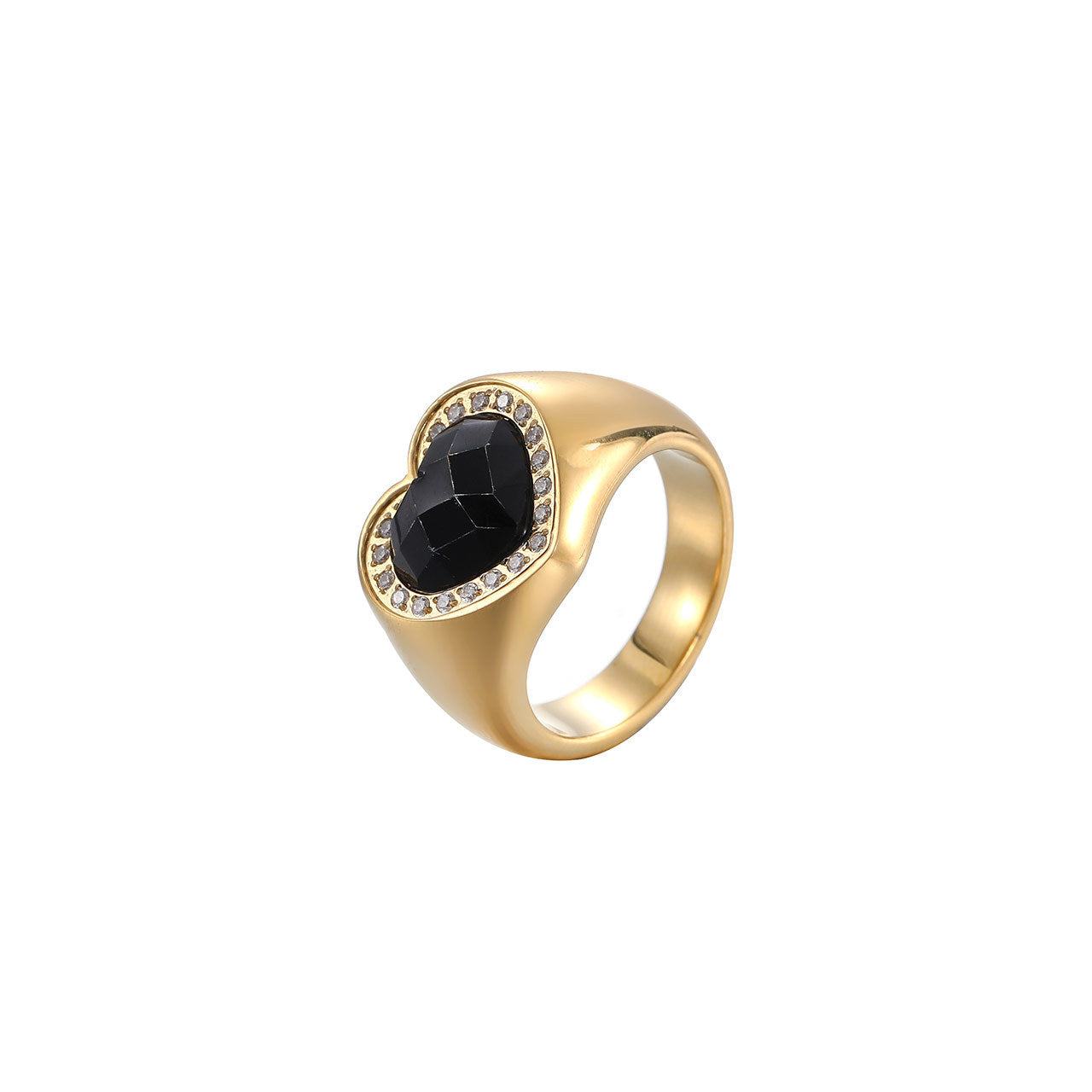 Wholesale Retro Heart-Shaped Titanium Steel Ring