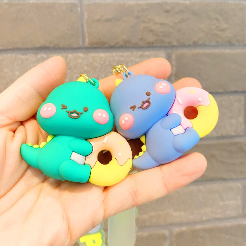 Wholesale Cartoon Cute Dinosaur Silicone Keychain ACC-KC-JuCai006