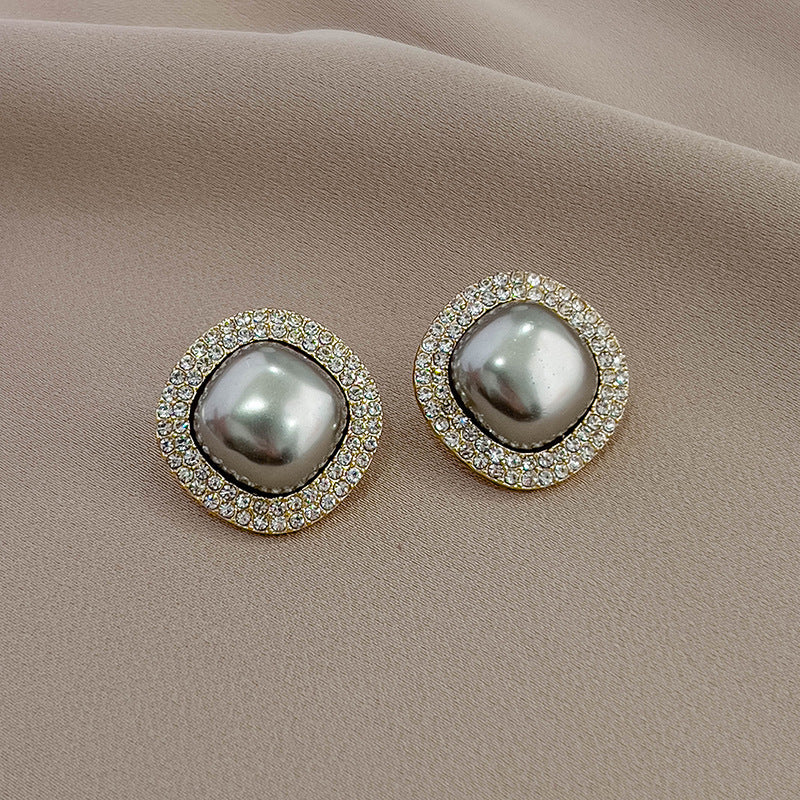 Wholesale Retro Square Light Luxury Zircon Earrings ACC-ES-XiaoCheng005