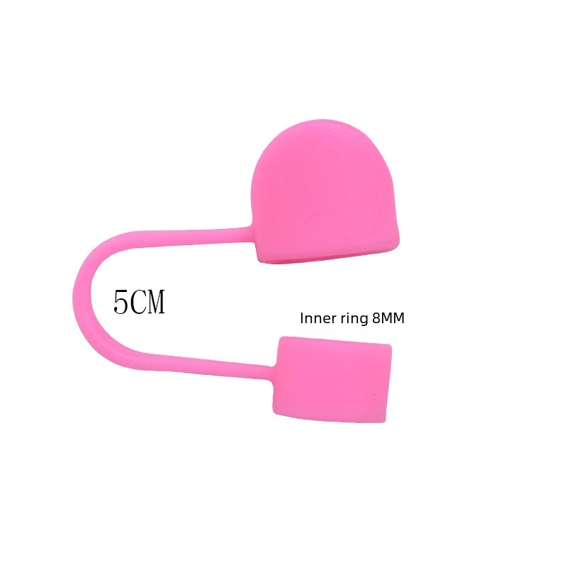 Wholesale Random 100pcs Cute Cow PVC Soft Straw Tube Cap