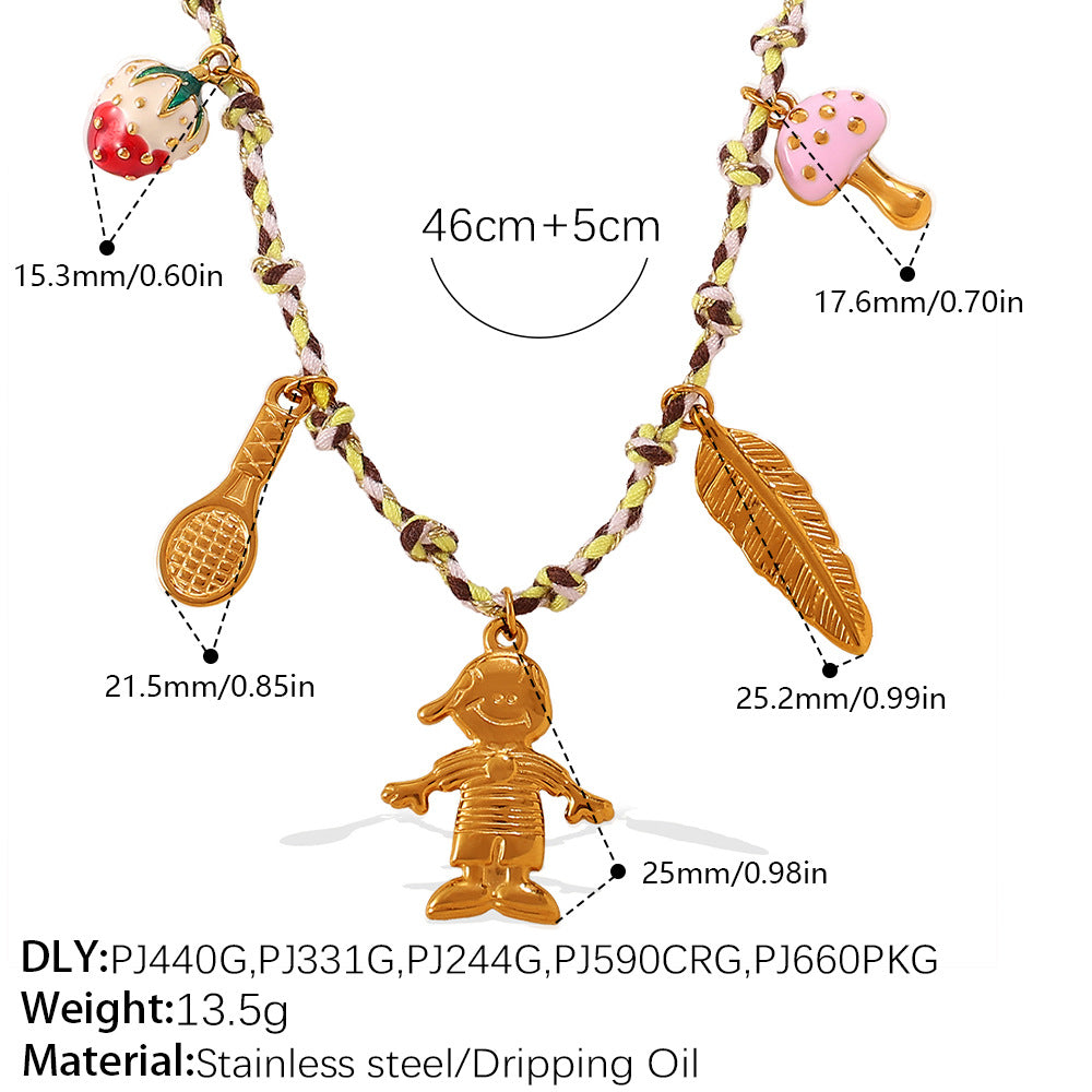 Wholesale DIY pendant knotted rope bracelet colorfast ocean-themed pendant necklace jewelry