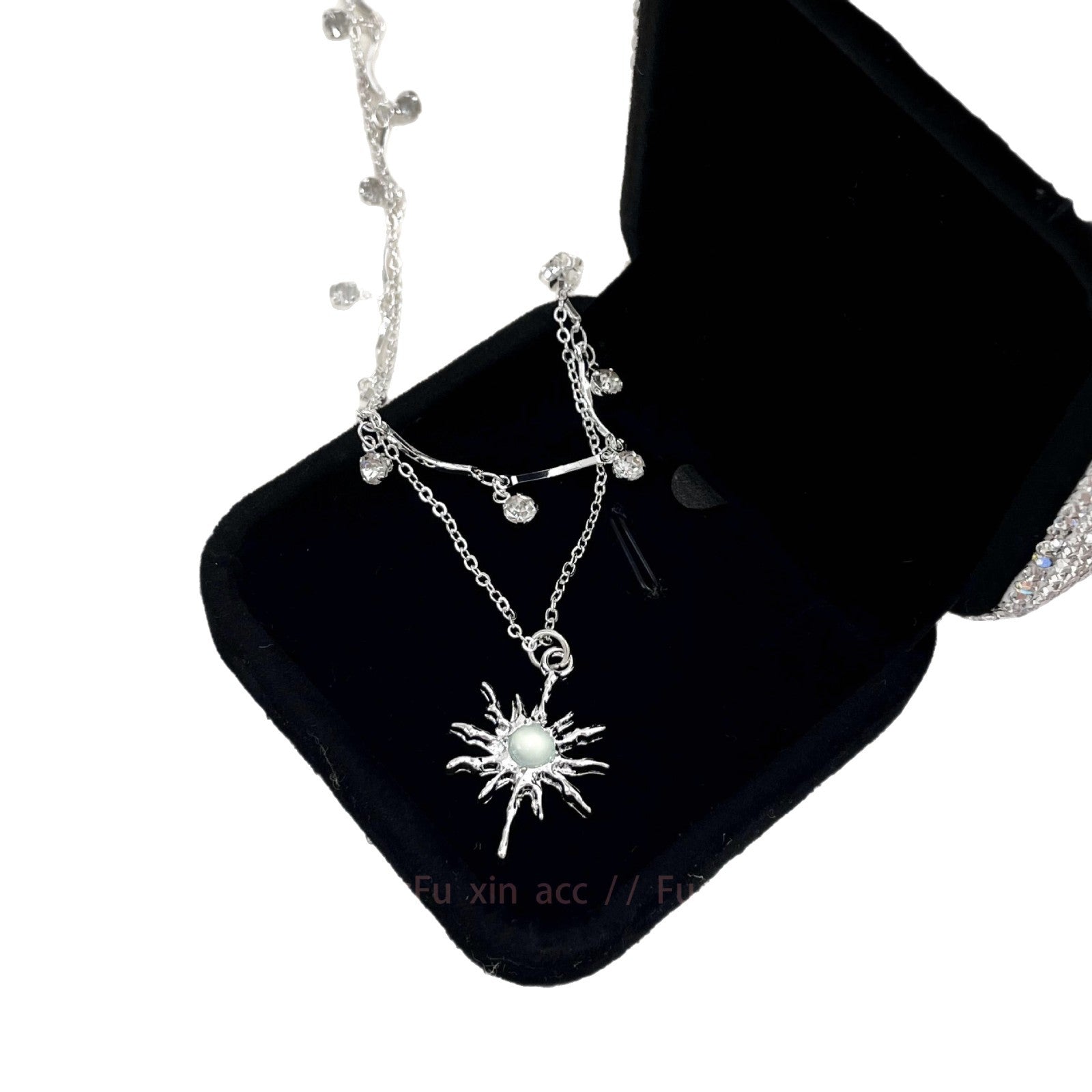 Wholesale  Double-layer Stacked Tassel Necklace