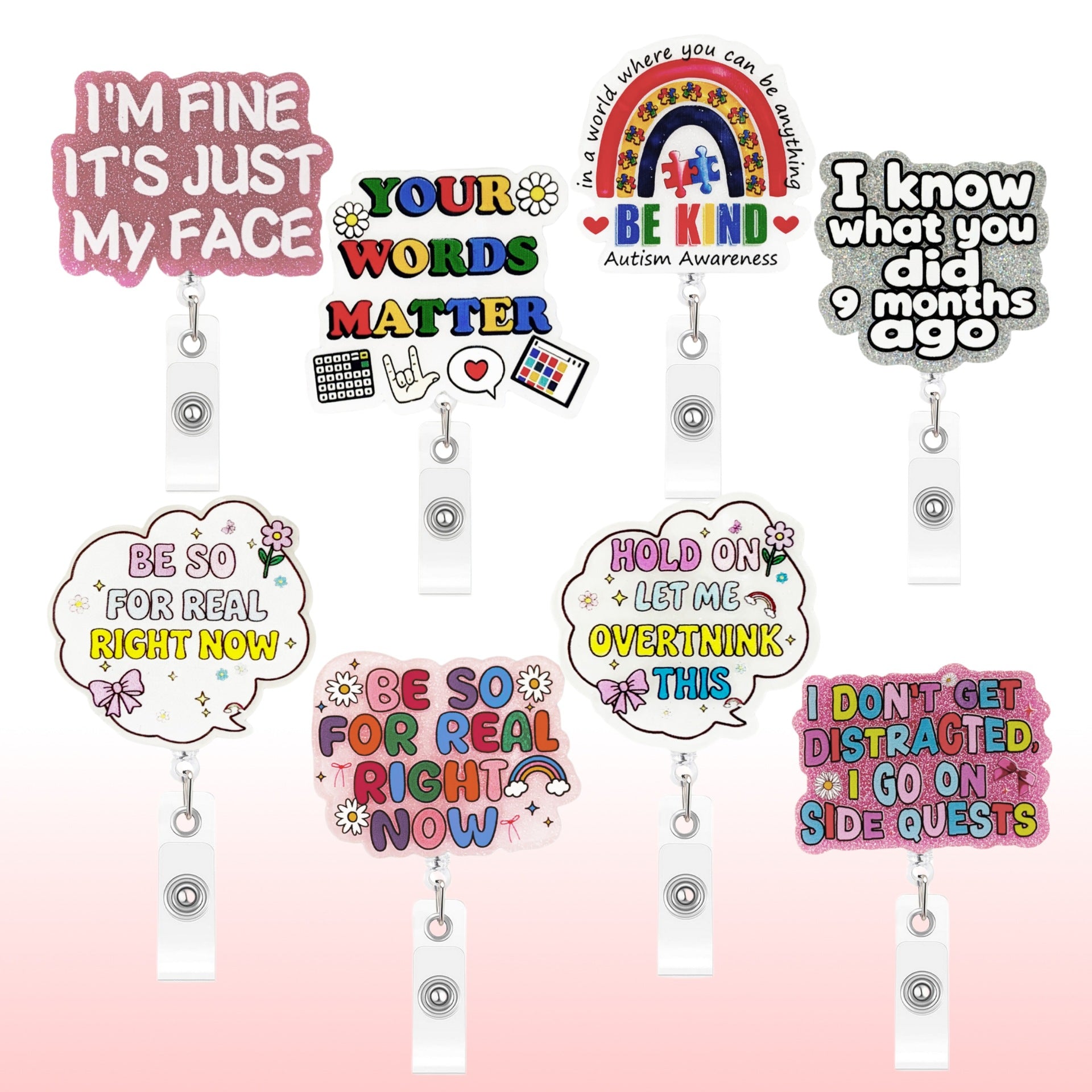 Wholesale Fun Design Retractable Badge Reel In ABS Custom Logo Available For Office Or Event Fashion Accessory