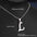 Wholesale Titanium Steel 26 Diamond-Encrusted English Letter Necklaces