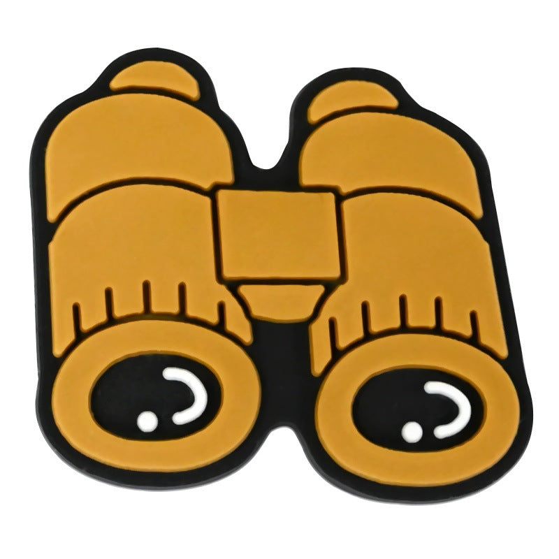 Wholesale Random 100pcs Creative  hunting series   PVC Soft Rubber Shoe Buckle Decoration