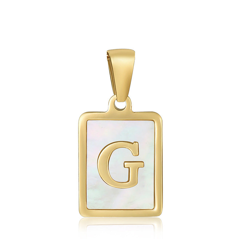 Wholesale Stainless Steel Letter Pendant Necklace Fashion Accessory Gift for Boutique Resale