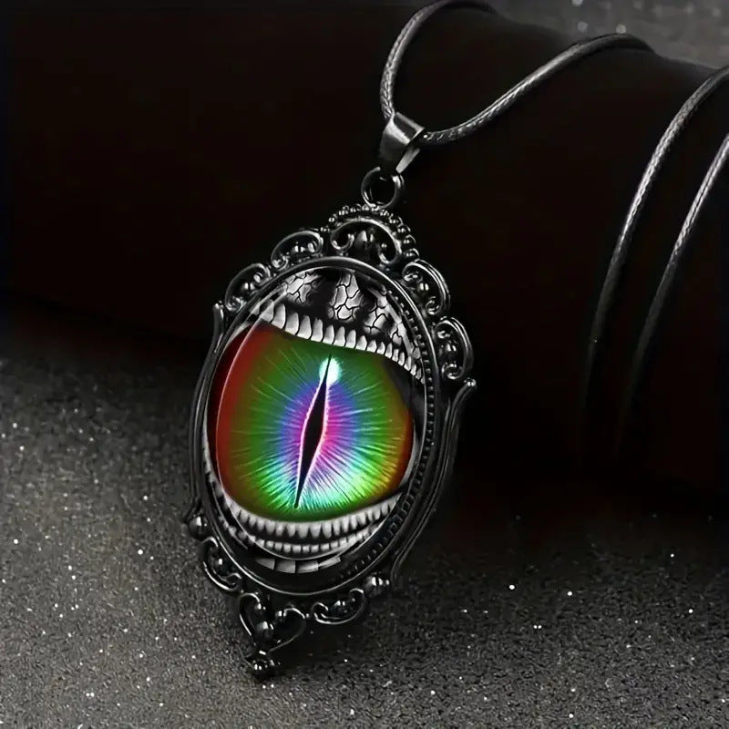 Wholesale Gothic Punk Victorian Style Devil Eye Pendant Necklace Jewelry Accessory Gift