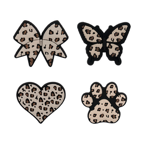 Wholesale Random 100pcs Leopard Print Series Shoes Accessories Shoes Charms
