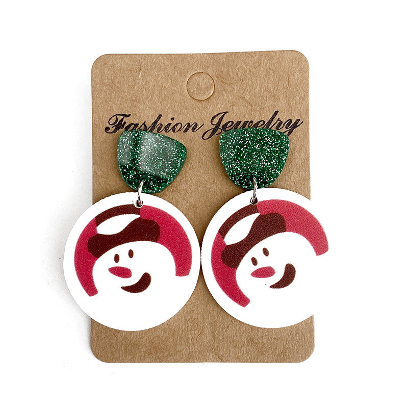 Wholesale Christmas Cookies Acrylic Earrings ACC-ES-XinChuan049