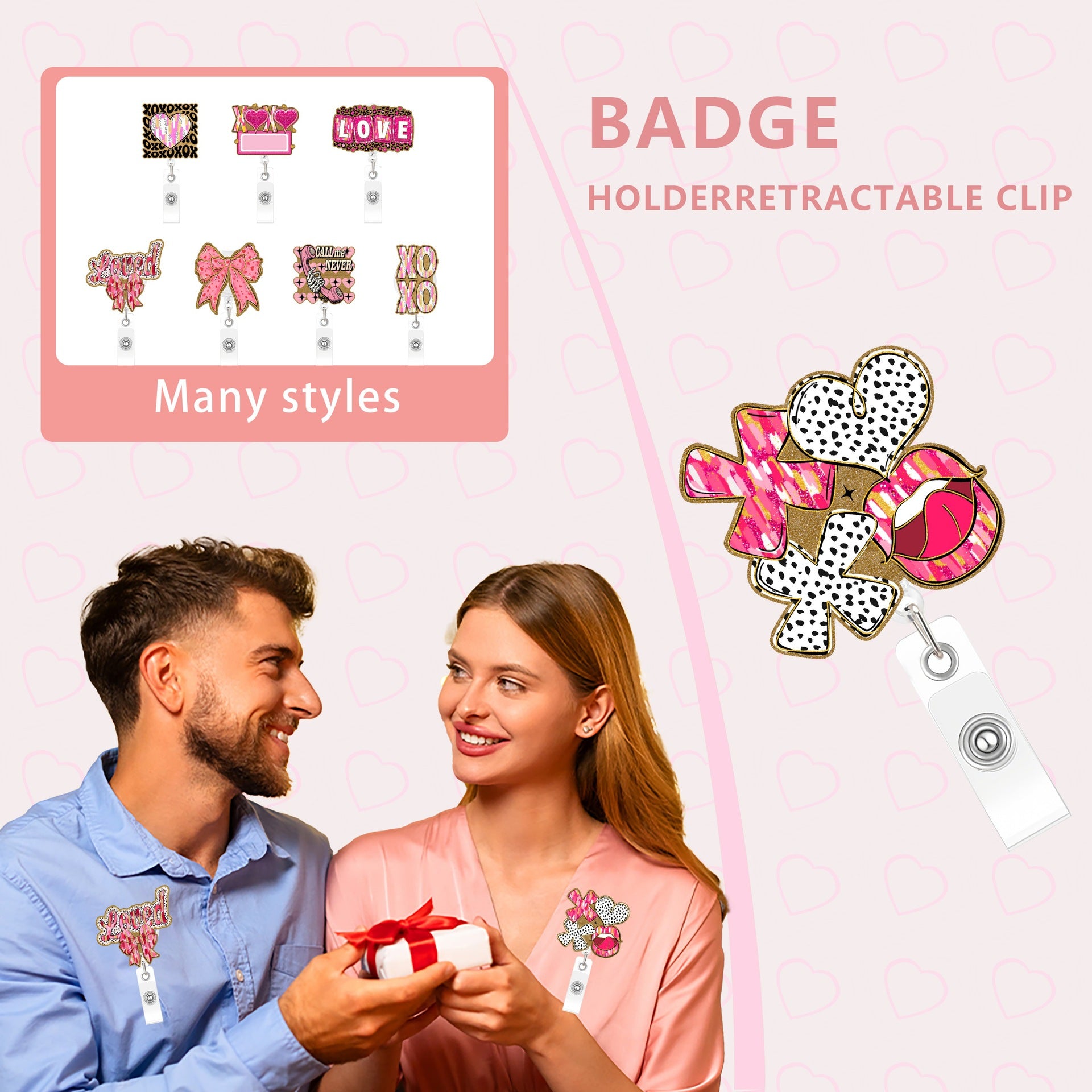 Wholesale 10pcs gold glitter creative Badge Reels