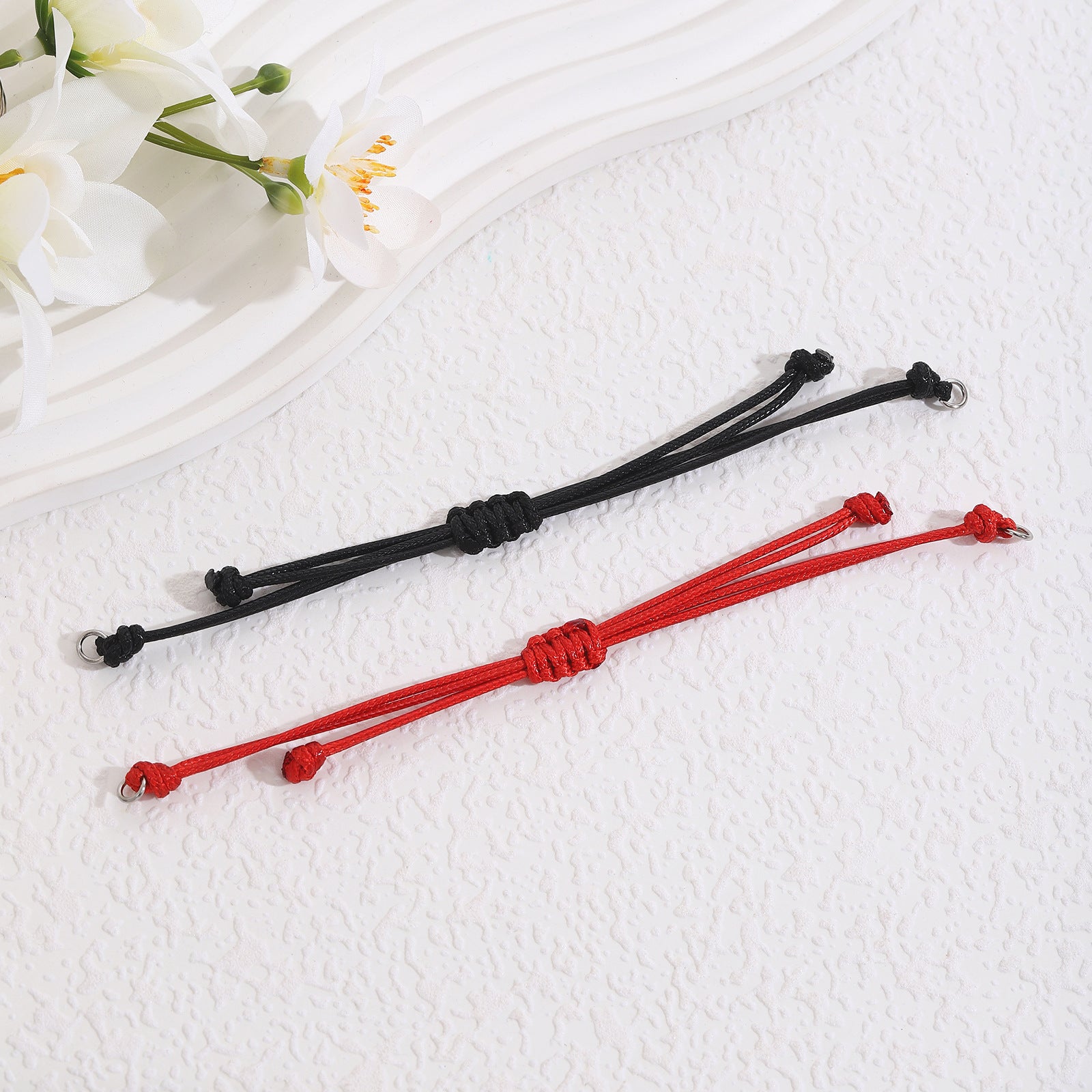 Wholesale  adjustable hand-woven wax rope semi-finished bracelet