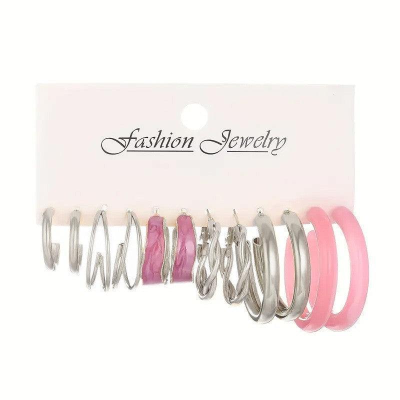 Wholesale  Alloy Earrings Square Butterfly Geometric Earrings suit