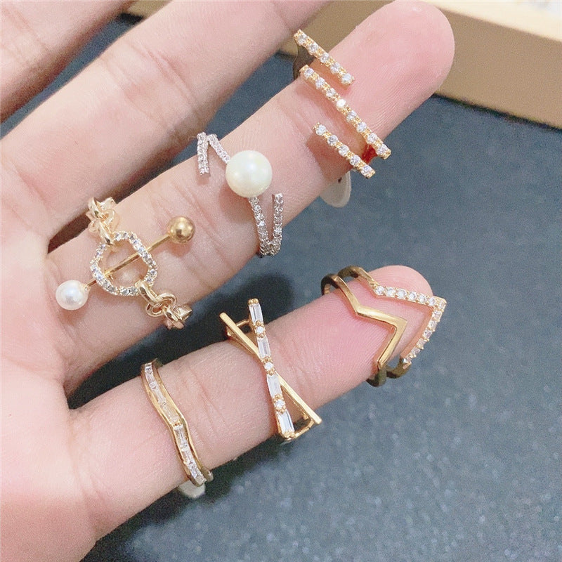 Wholesale 10pcs Copper Plated Micropaved Zirconia Ring ACC-RS-YunXi002