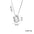 Wholesale Brass Glow Balloon Bubble Cute Chubby 26 English silver Letter Pendant Necklace