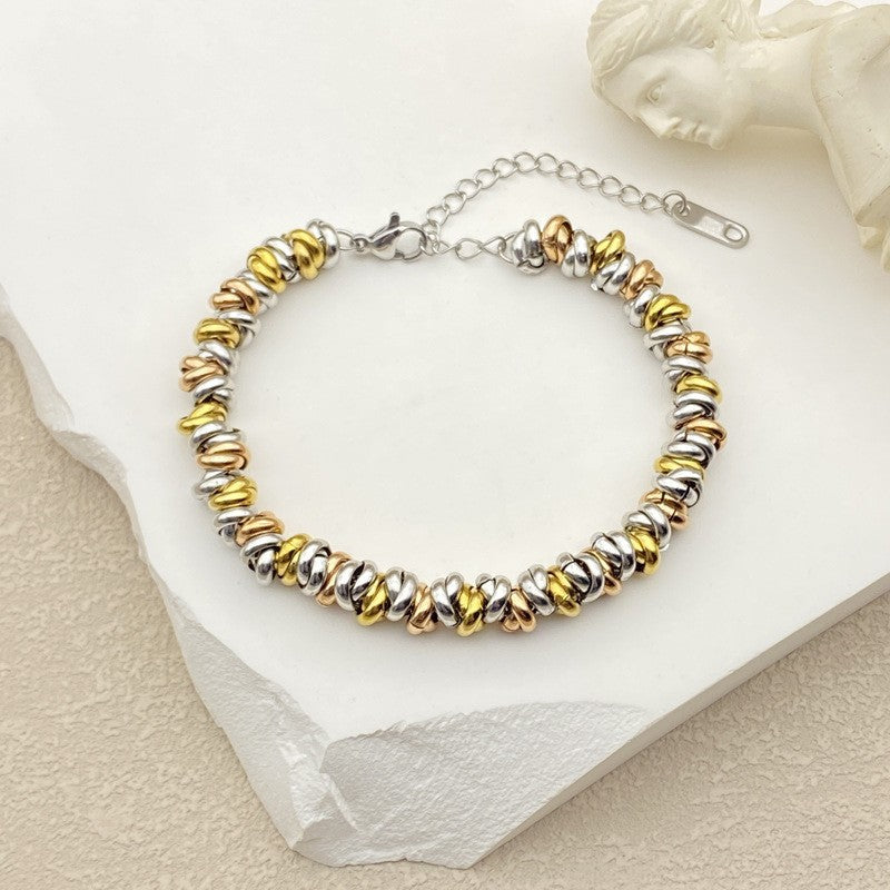 Wholesale Titanium Steel Bracelets Metal Circle Bracelet ACC-BT-Hexin002