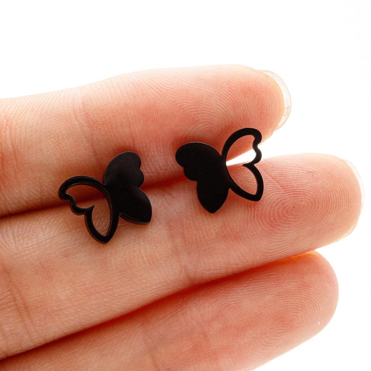 Wholesale Stainless Steel Gold Butterfly Earrings with Ear Cuff French Minimalist Fashion Jewelry Accessory Boutique Gift