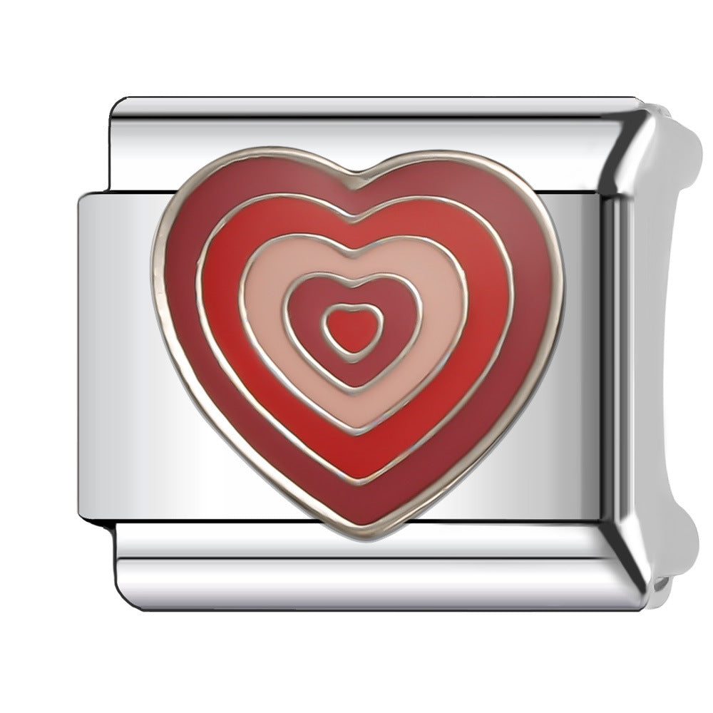 Wholesale Italian Charm Bracelet 9mm DIY Splicing Creative Pattern Stainless Steel Composable Bracelet