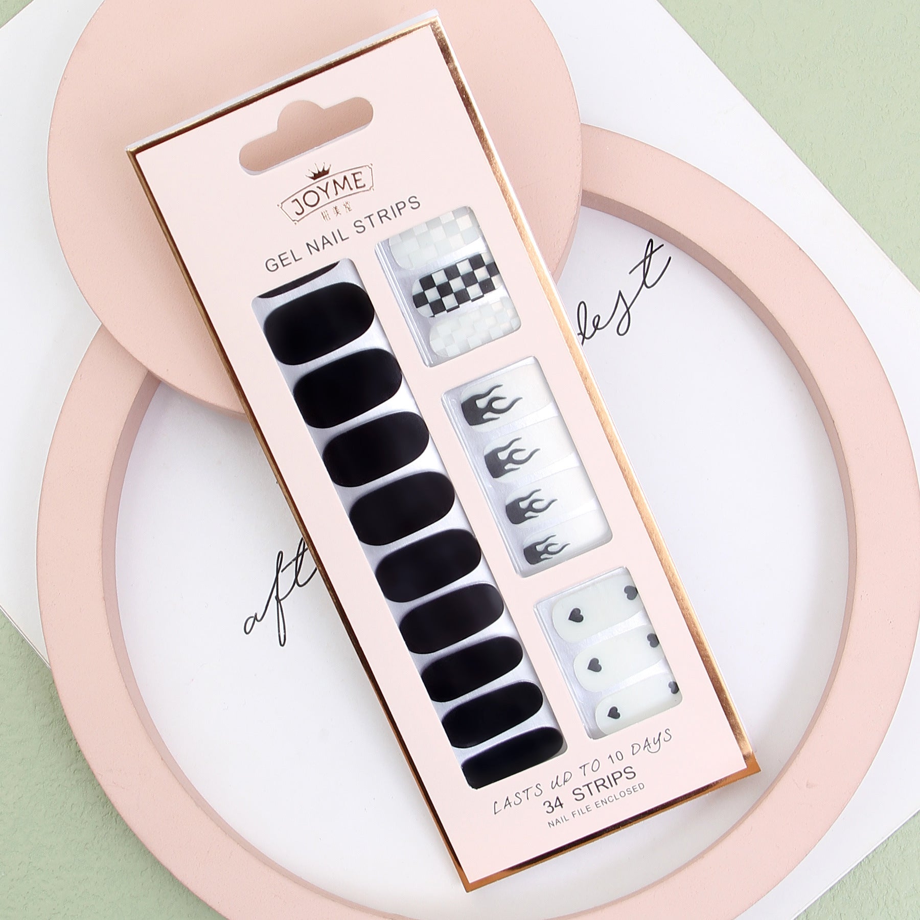 Wholesale Plastic Nail Stickers, Waterproof, Baking Free, Solid Color Nail Stickers, 34 Stickers Without Curling Edges ACC-NS-XKQ007