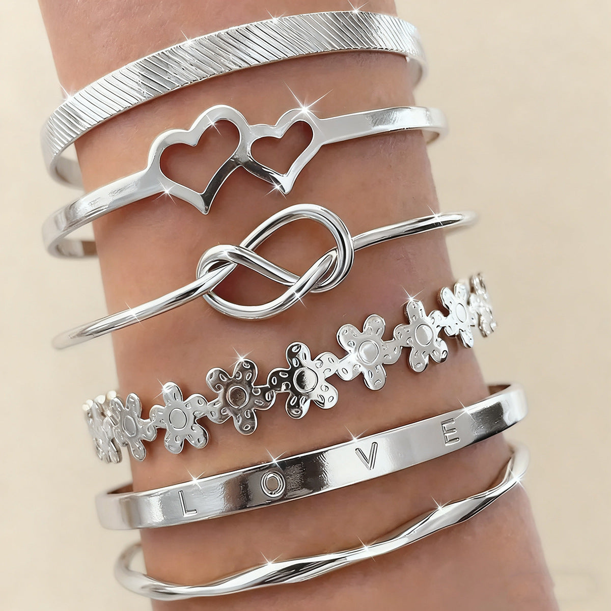 Wholesale 4 Piece Women S Leopard Print Stacking Bracelet Set Stylish Electroplated Jewelry Accessory For Everyday Wear Boutique Resale
