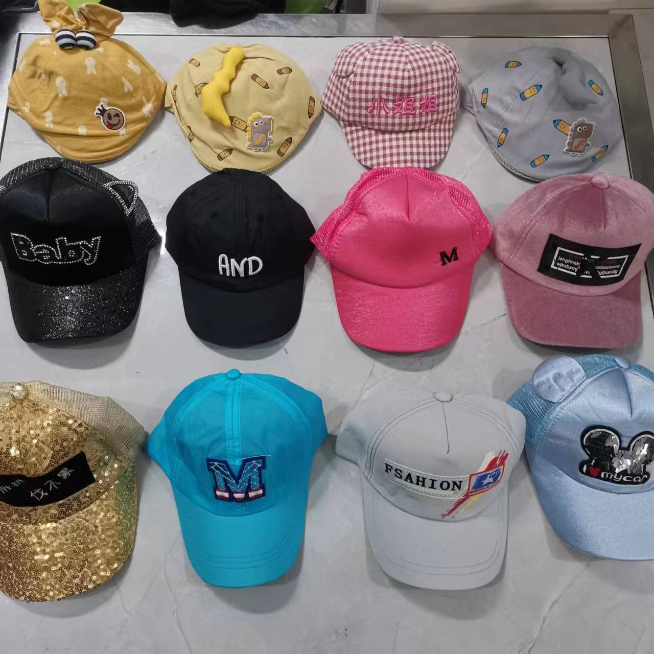 Wholesale Random Color Children's Sun Protection Caps Baseball Caps Kids Hat ACC-KH-RunXie001