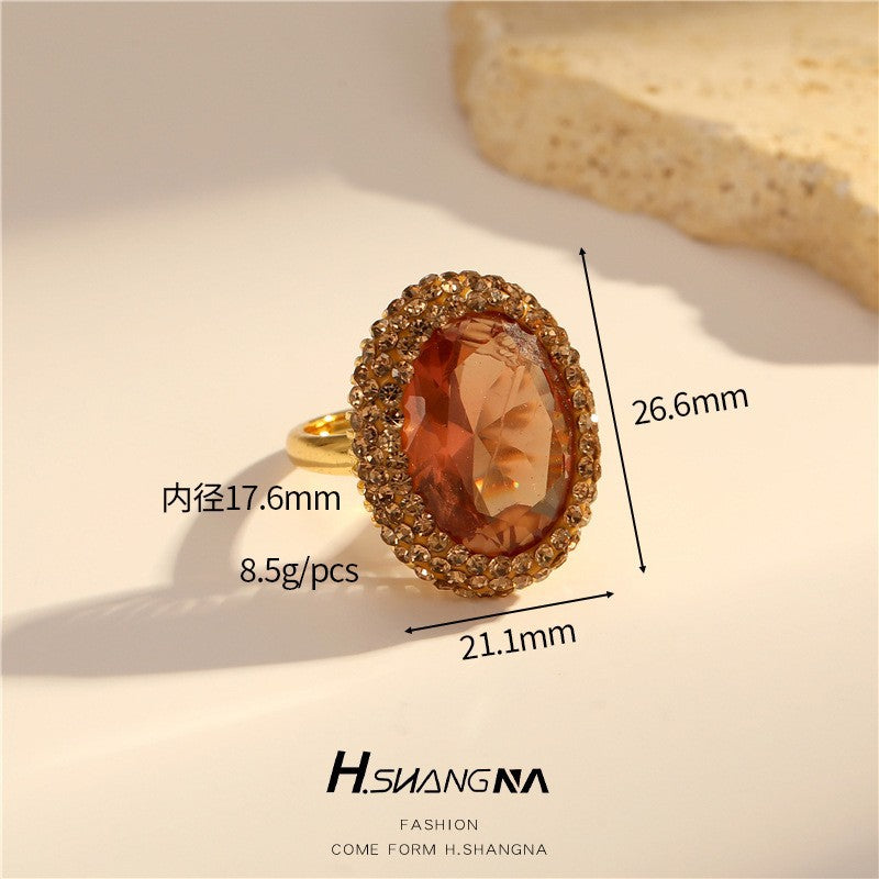 Wholesale  baroque pearl glitter ring  open ring