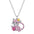 Wholesale  cute color cat diamond pendant simple jewelry  necklace