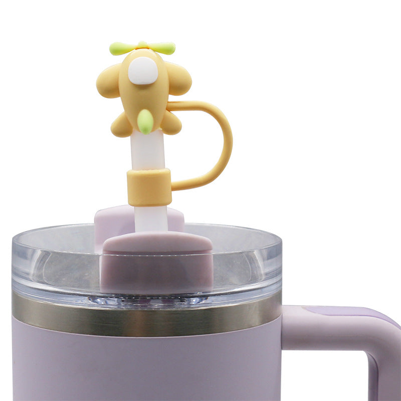 Wholesale Cute Star And Moon PVC Straw Cover Caps 8Mm Detachable Reusable Sleeve For Tumblers Party Favor