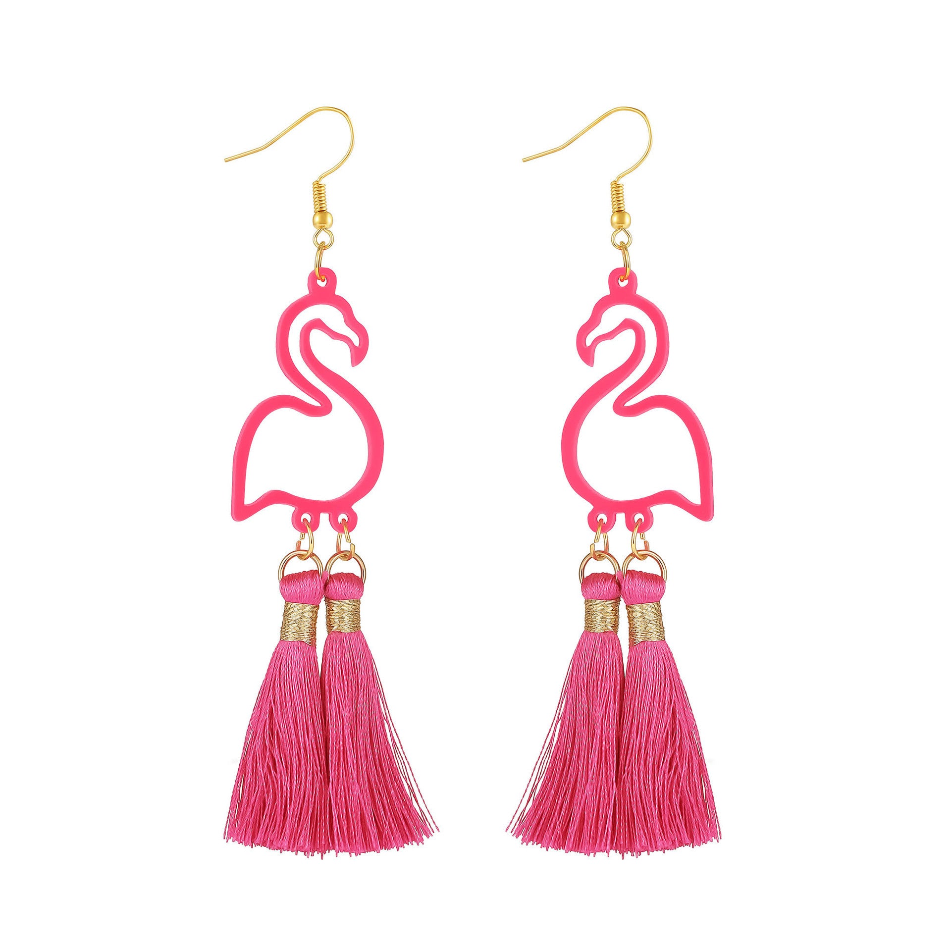 Wholesale  acrylic earrings  hollow swan tassel earrings