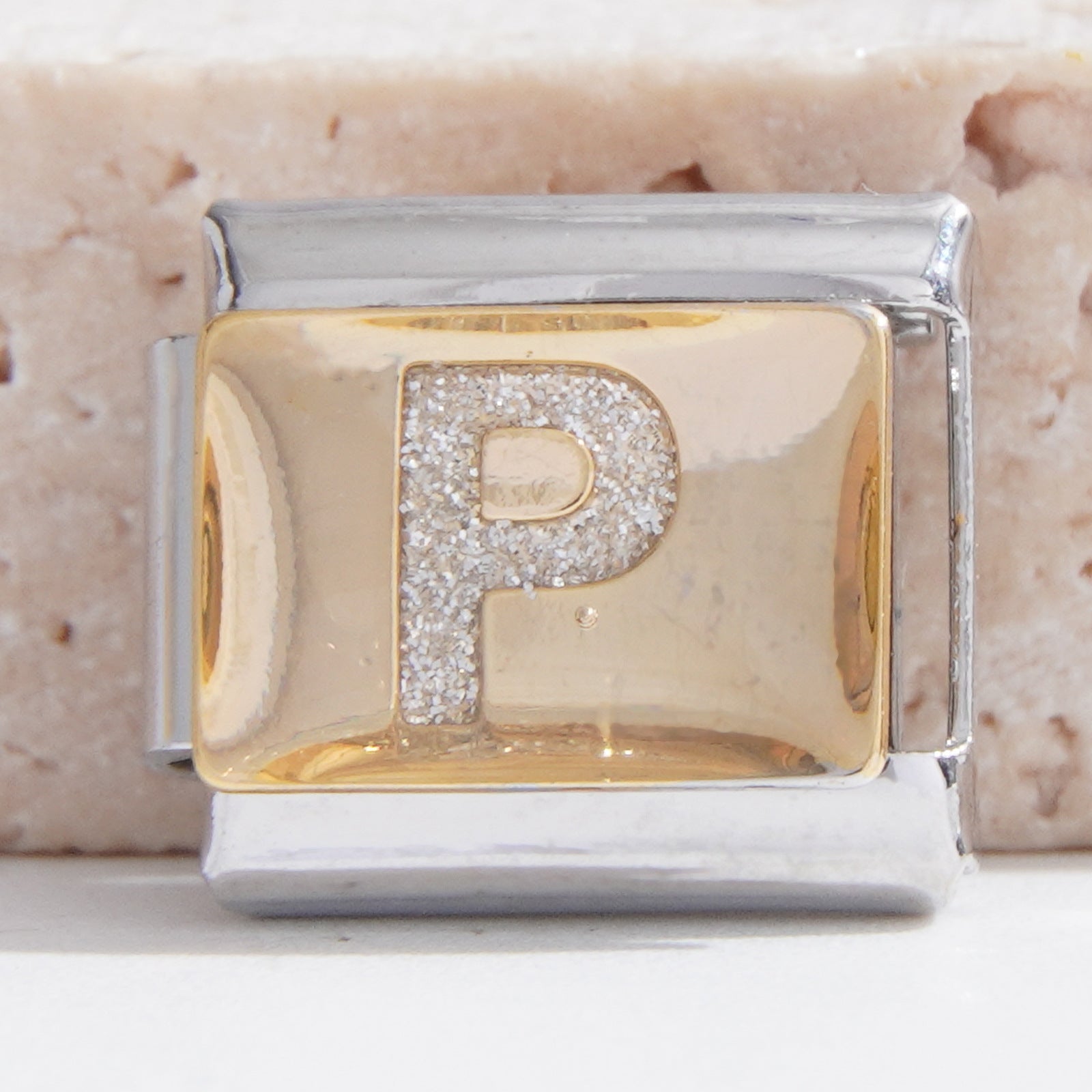 Wholesale Italian Charm Bracelet 9mm DIY rhinestone letter  Creative Stainless Steel Composable Bracelet