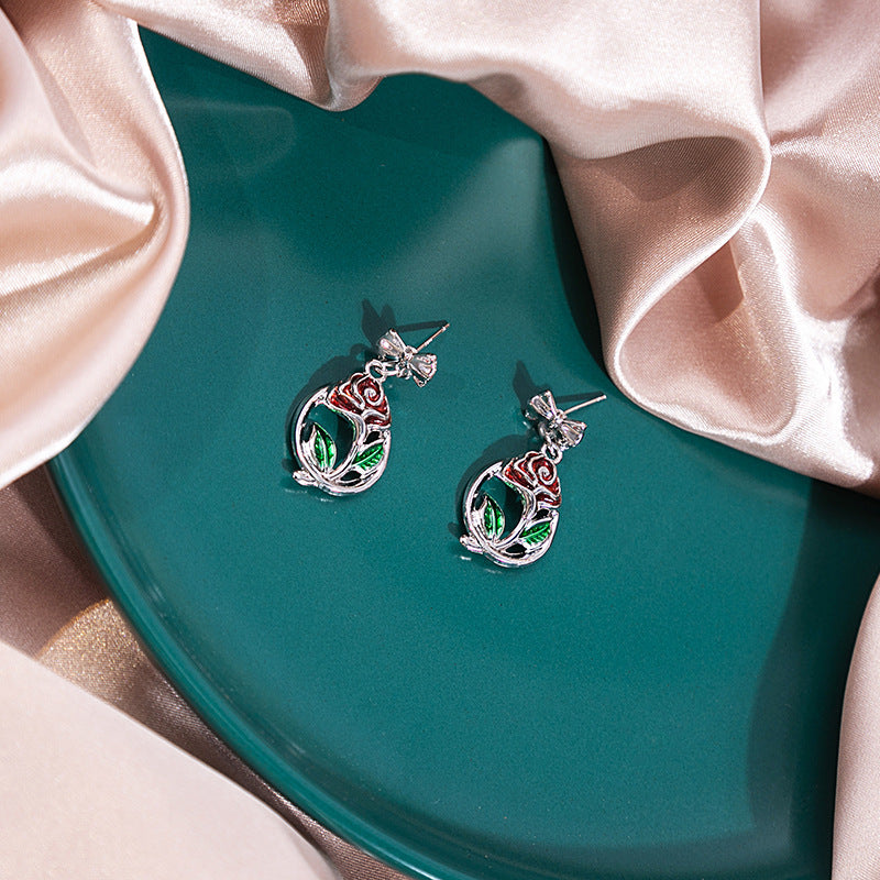 Wholesale Silver Needle Cute Fruit Earrings