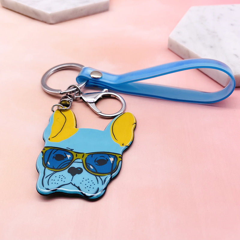 Wholesale French Bulldog Acrylic Keychains ACC-KC-Yiyan001