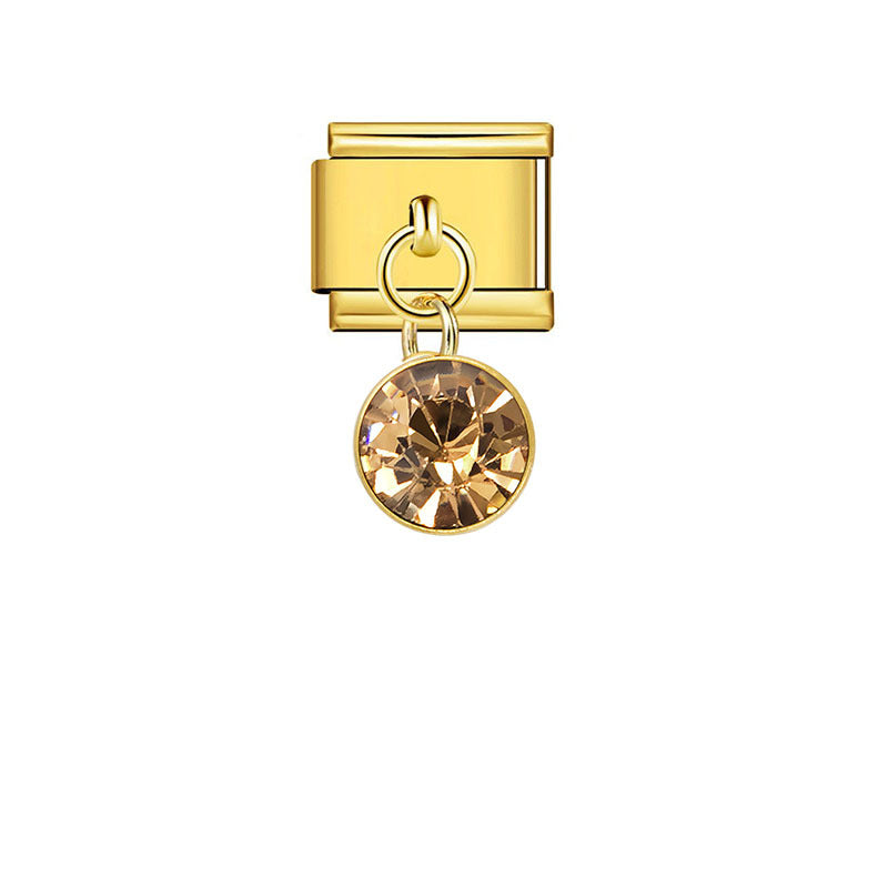 Wholesale Stainless Steel Electroplated Gold Starry Sky Pendant DIY Jewelry Accessory