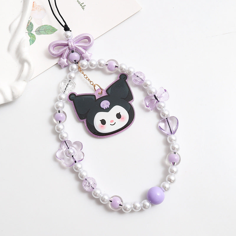 Wholesale Cartoon Mobile Phone Rope Acrylic Keychains  ACCVIP