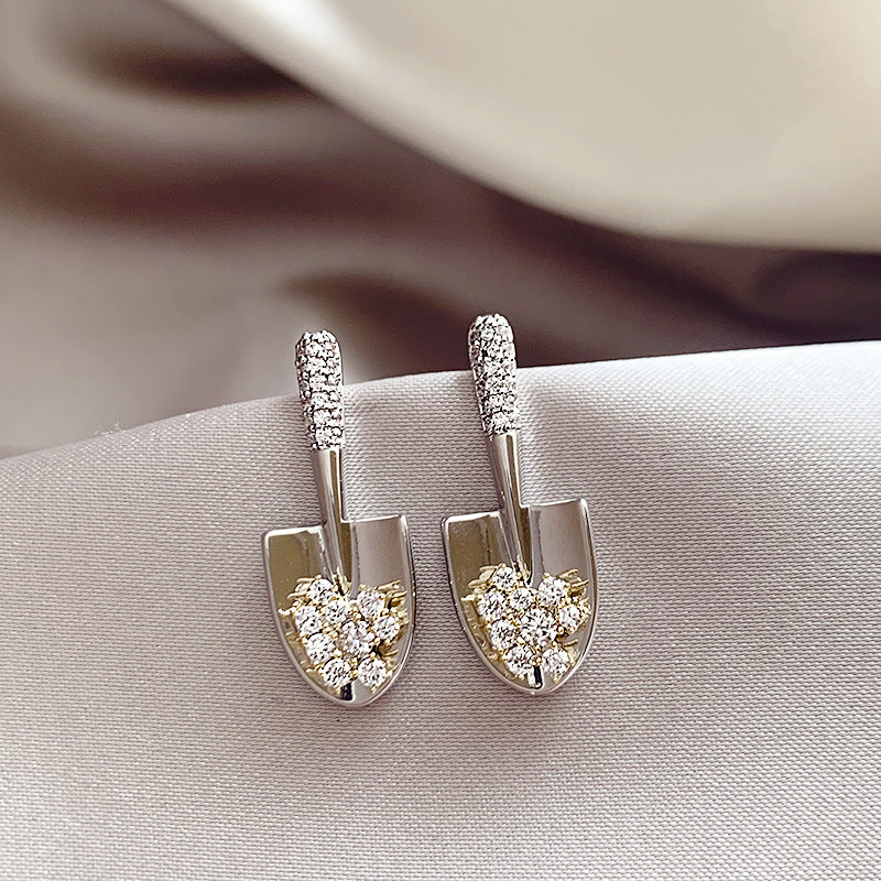 Wholesale Fashion Zirconia Unique Shovel Earrings ACC-ES-HaoWen006