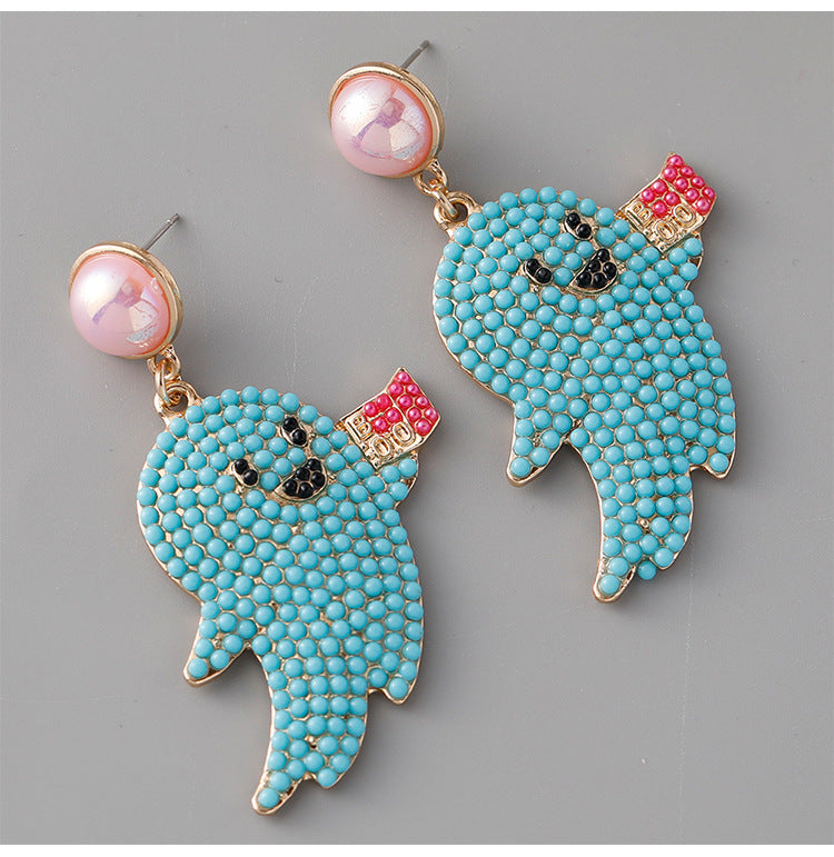 Wholesale Halloween Ghost Rice Bead Earrings ACC-ES-Jicai004