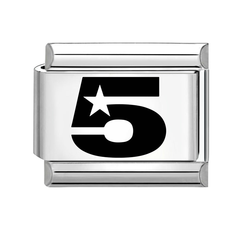 Wholesale Italian Charm Bracelet 9mm DIY Splicing Creative Pattern Stainless Steel Composable Bracelet